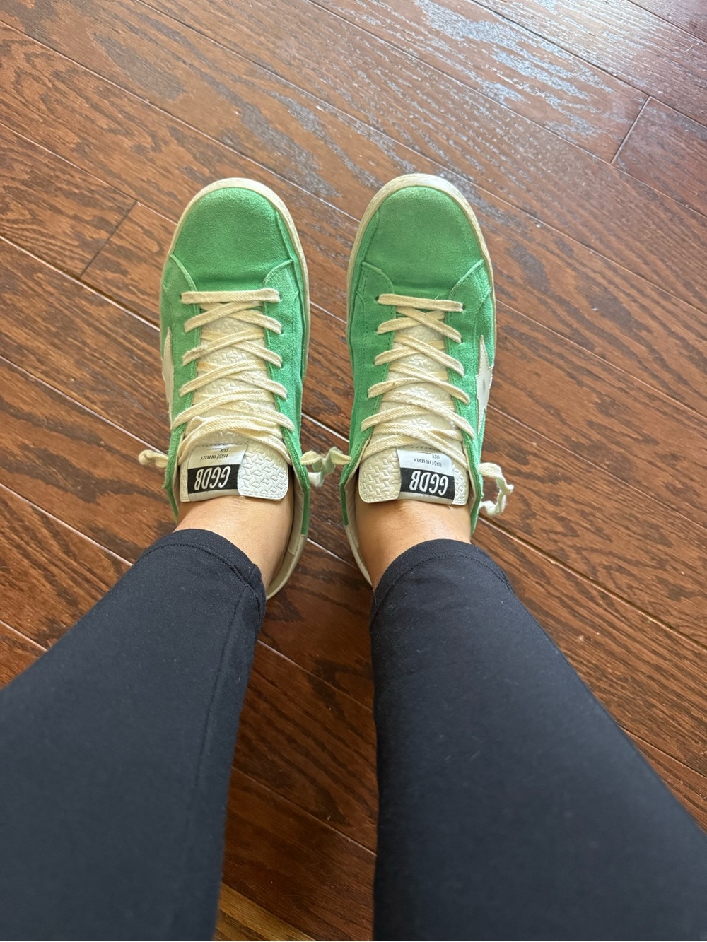 Golden Goose Green Suede Women’s Sneakers